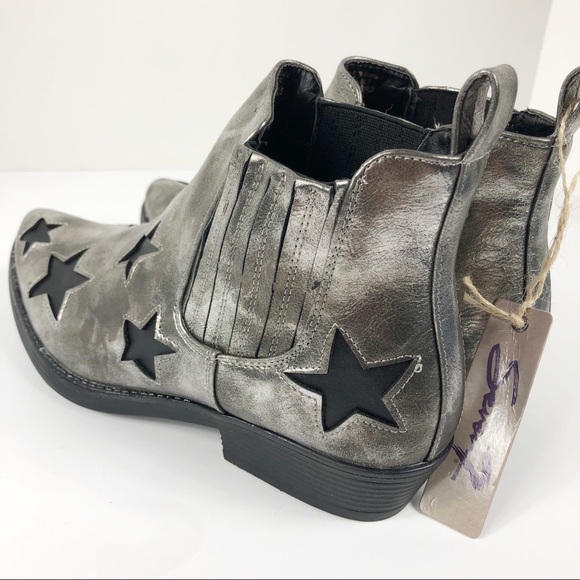 Seven 7 rockstar booties pewter boots star 8 9 10 - Picture 5 of 7